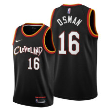 Cleveland Cavaliers #16 Cedi Osman Black 2020-21 City Jersey New Uniform