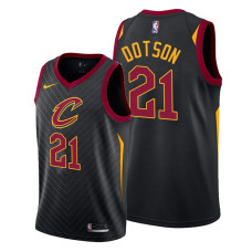 Cavaliers #21 Damyean Dotson Black 2020-21 Statement Jersey