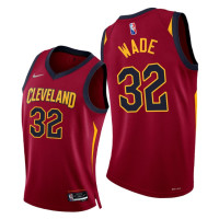 Cavaliers #32 Dean Wade 2021-22 75th Diamond Anniversary Wine Jersey Icon Edition