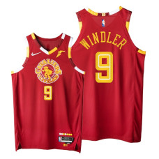 Cavaliers #9 Dylan Windler Red 2021-22 City Edition Jersey NBA 75th Authentic