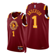 Cleveland Cavaliers #1 Justin Anderson 2021-22 City Edition Jersey Red