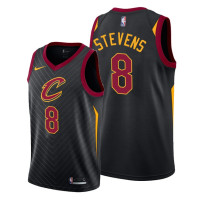 Cavaliers #8 Lamar Stevens Black 2020-21 Statement Jersey