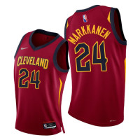 Cavaliers #24 Lauri Markkanen 2021-22 75th Diamond Anniversary Wine Jersey Icon Edition