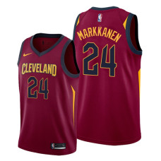Lauri Markkanen 2021 Trade Cleveland Cavaliers Wine Icon Edition Jersey #24