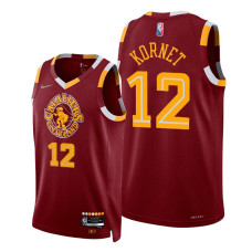 Cleveland Cavaliers #12 Luke Kornet 2021-22 City Edition Jersey Red