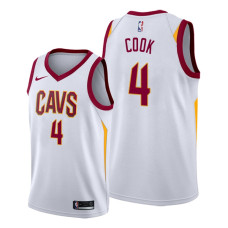 Cavaliers #4 Quinn Cook White Association Edition Jersey