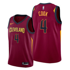 Cavaliers #4 Quinn Cook Maroon Icon Edition Jersey