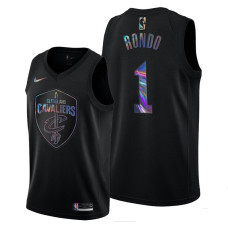 Cavaliers #1 Rajon Rondo Black Iridescent Holographic Jersey Limited Edition