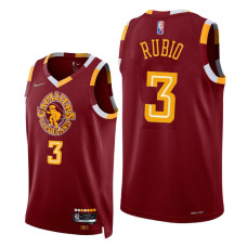 Ricky Rubio Cavaliers 2021-22 City Edition Wine #3 Jersey NBA 75th