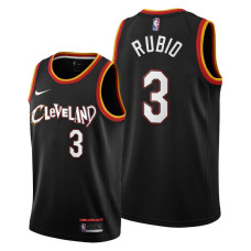 Ricky Rubio 2021 Trade Cleveland Cavaliers Black City Edition Jersey #3