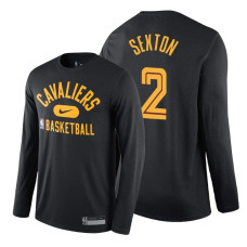 Cleveland Cavaliers Collin Sexton 2021-22 On-Court Practice Long Sleeve T-Shirt Black
