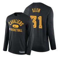 Cleveland Cavaliers Jarrett Allen 2021-22 On-Court Practice Long Sleeve T-Shirt Black