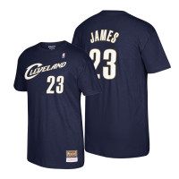 LeBron James Cavaliers Navy Hardwood Classics Retro #23 Tee