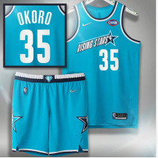 2022 NBA Rising Stars Cavaliers #35 Isaac Okoro Blue Jersey Team Barry