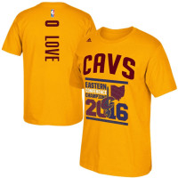 Cleveland Cavaliers #0 Kevin Love Gold Finals T-Shirt