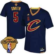 2016 Finals Cavaliers #5 JR Smith Alternate Short Sleeves Jersey-Navy