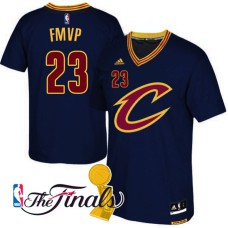 Cleveland Cavaliers #23 LeBron James Navy Blue Champions Jersey