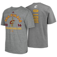 Cleveland Cavaliers #0 Kevin Love Gray Finals T-Shirt