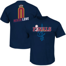 Cleveland Cavaliers #0 Kevin Love Navy Blue Finals T-Shirt