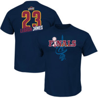 2016 Finals Lebron James Cavaliers #23 Navy T-Shirt