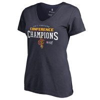 Women's 2017 Eastern Conference Champion Cavaliers Crossover Slim Fit Navy T-Shirt
