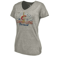 Women's 2017 Eastern Conference Champion Cavaliers Fadeaway Tri-Blend Gray T-Shirt