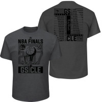 2017 Finals Cavaliers Tonal Duel Roster Gray T-Shirt