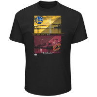 2017 Finals Cavaliers vs Warriors City Match Up Black T-Shirt