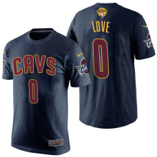 Cleveland Cavaliers #0 Kevin Love Navy Finals T-Shirt