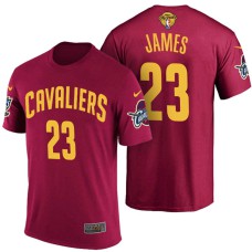 Cleveland Cavaliers #23 LeBron James Wine Finals T-Shirt