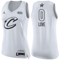 Women's Cleveland Cavaliers #0 Kevin Love White 2018 All-Star Jersey