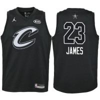 Youth Cleveland Cavaliers #23 LeBron James Black Swingman 2018 All-Star Jersey