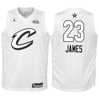Youth #23 Cleveland Cavaliers #23 LeBron James White 2018 All-Star Jersey