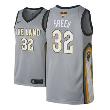 Cleveland Cavaliers #32 Jeff Green Gray City Jersey