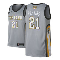 Cleveland Cavaliers #21 Kendrick Perkins Gray City Jersey