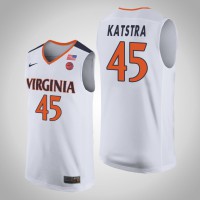 Austin Katstra NCAA Virginia Cavaliers Basketball Jersey - White