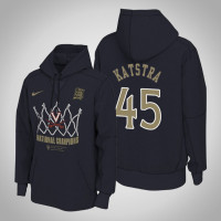 Virginia Cavaliers #45 Austin Katstra Navy 2019 Basketball Champions Hoodie