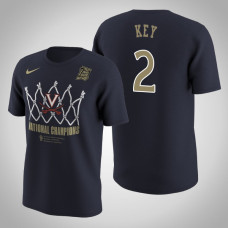 Virginia Cavaliers #2 Braxton Key Navy 2019 Basketball Champions T-Shirt