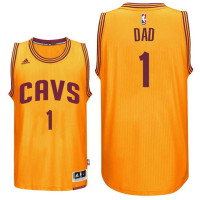 Cavaliers #1 Father's Day Dad Logo Swingman Gold Jersey