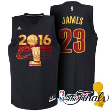 Cleveland Cavaliers #23 LeBron James Black Champions Jersey