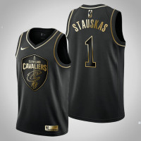 Cleveland Cavaliers #1 Nik Stauskas Black Golden Edition Jersey