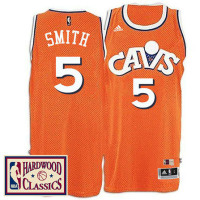 Cleveland Cavaliers #5 J.R. Smith Orange Hardwood Classics Jersey