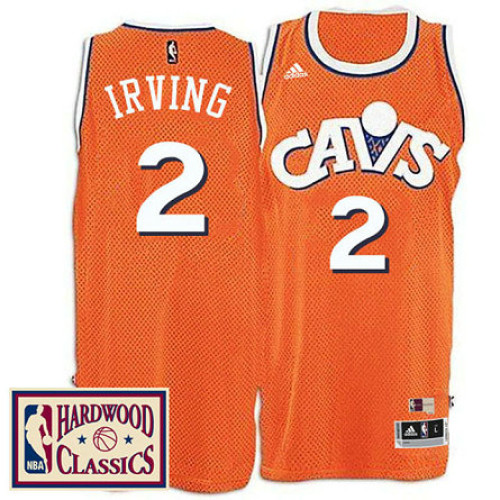 Cleveland Cavaliers #2 Kyrie Irving Orange Hardwood Classics Jersey