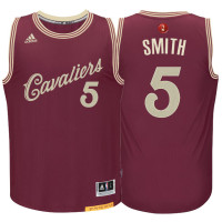 Cleveland Cavaliers #5 J.R. Smith Red Christmas Jersey