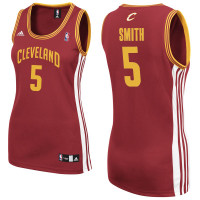 Women's Cleveland Cavaliers #5 J.R. Smith Red  Road Jersey