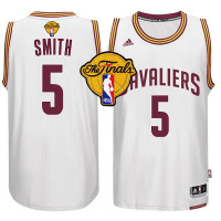 Cleveland Cavaliers #5 JR Smith WHite Finals Jersey
