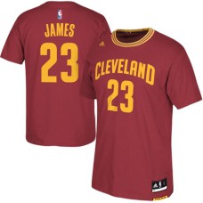 Cleveland Cavaliers #23 Lebron James Red Sleeved Jersey