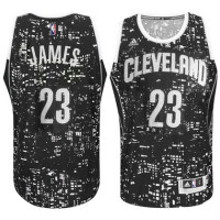 Cleveland Cavaliers #23 LeBron James Black City Lights Jersey