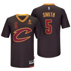 Cleveland Cavaliers #5 J.R. Smith Black Sleeved Jersey