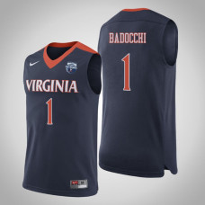 Virginia Cavaliers #1 Francesco Badocchi Navy 2019 Basketball Champions Jersey